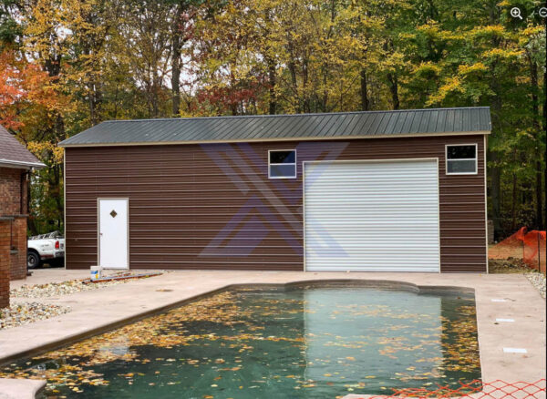 The Easley 30'Wx40'Lx12'H w frame-out pool house