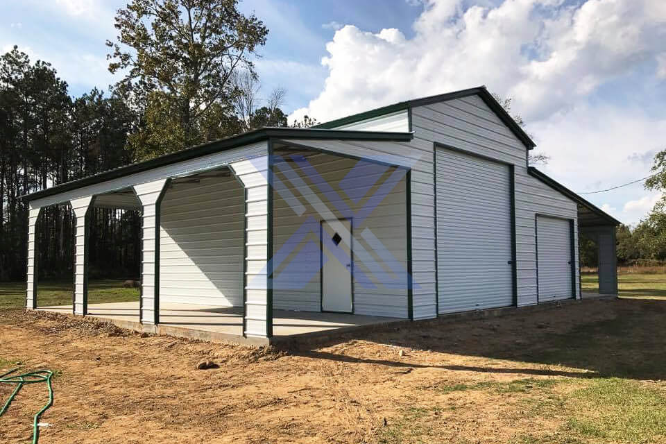 The Hinesville 42'Wx40'L Drop Down Barn